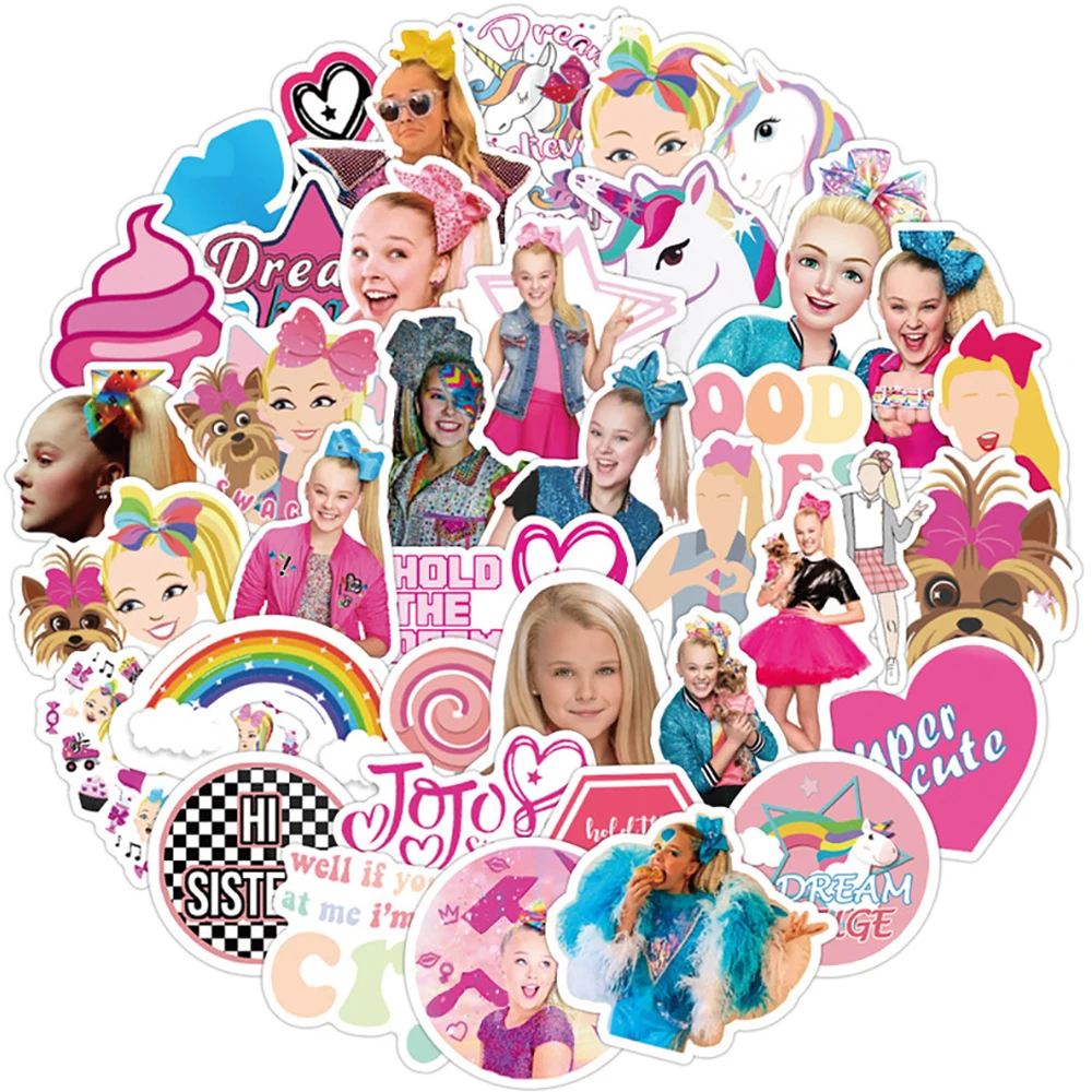 10/30/50PCS Singer JOJO SIWA Stickers Motorcycle Travel Luggage Fridge Laptop Classic Toy Graffiti Sticker Decals for Kid Gift