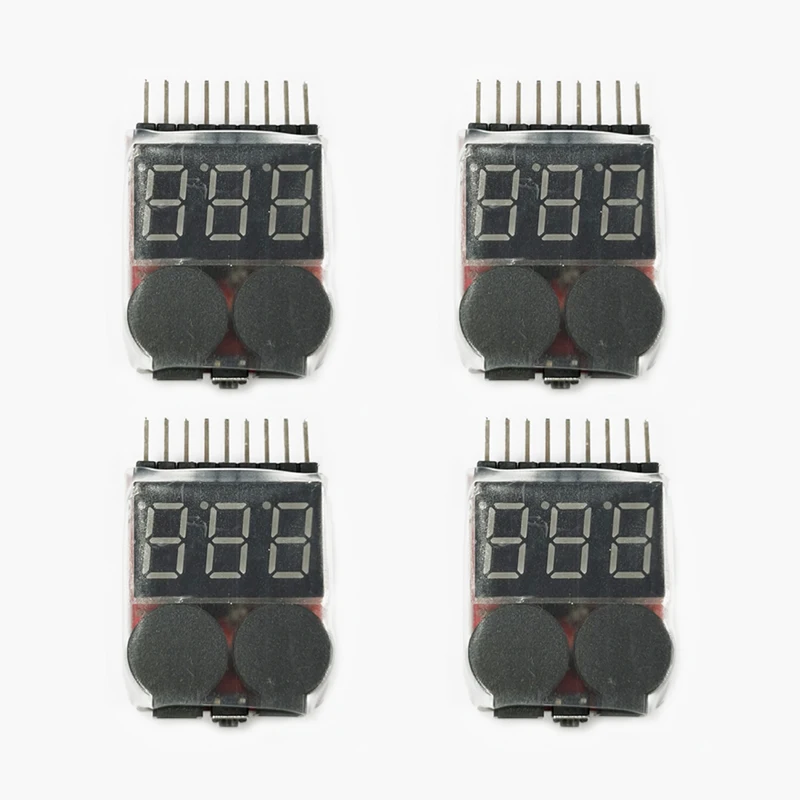 El más nuevo probador de voltaje de batería Lipo 1S-8S alarma de zumbador de bajo voltaje para 3,7 v 7,4 v 11,1 v rc avión coche drone actualización BX100
