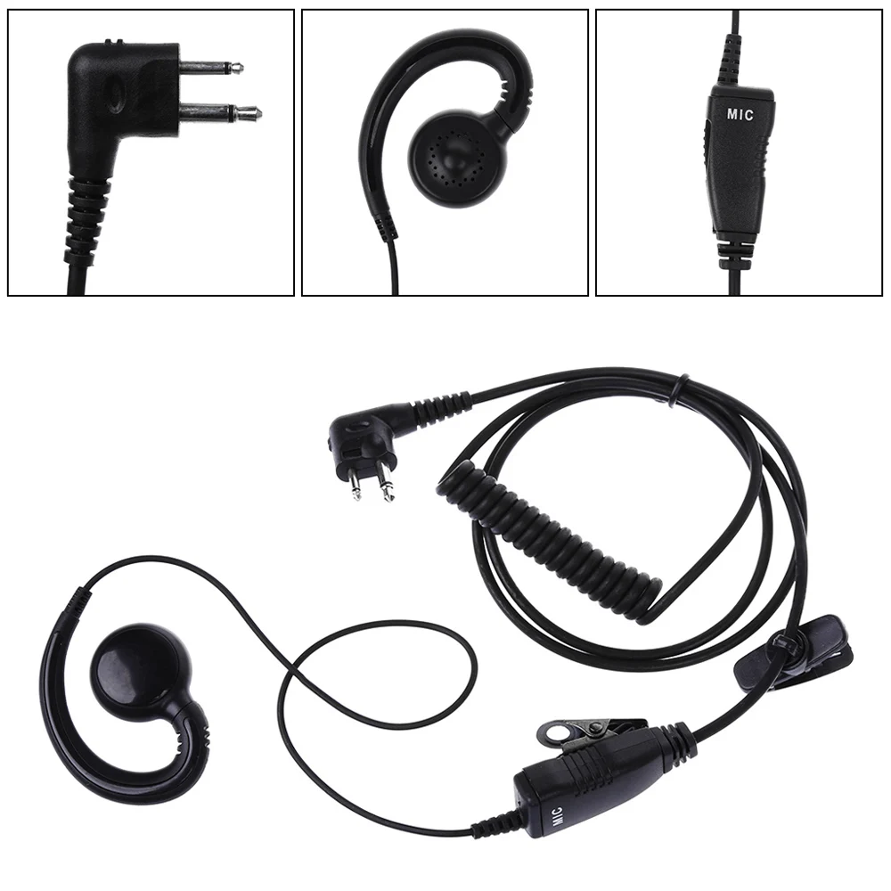 2pin หมุนหูฟังหูฟัง PTT Mic สำหรับ Motorola GP88S XTN446 XTN500 CLS1450 SP50 PRO2150 MV22CV M ประเภท2 Way วิทยุ