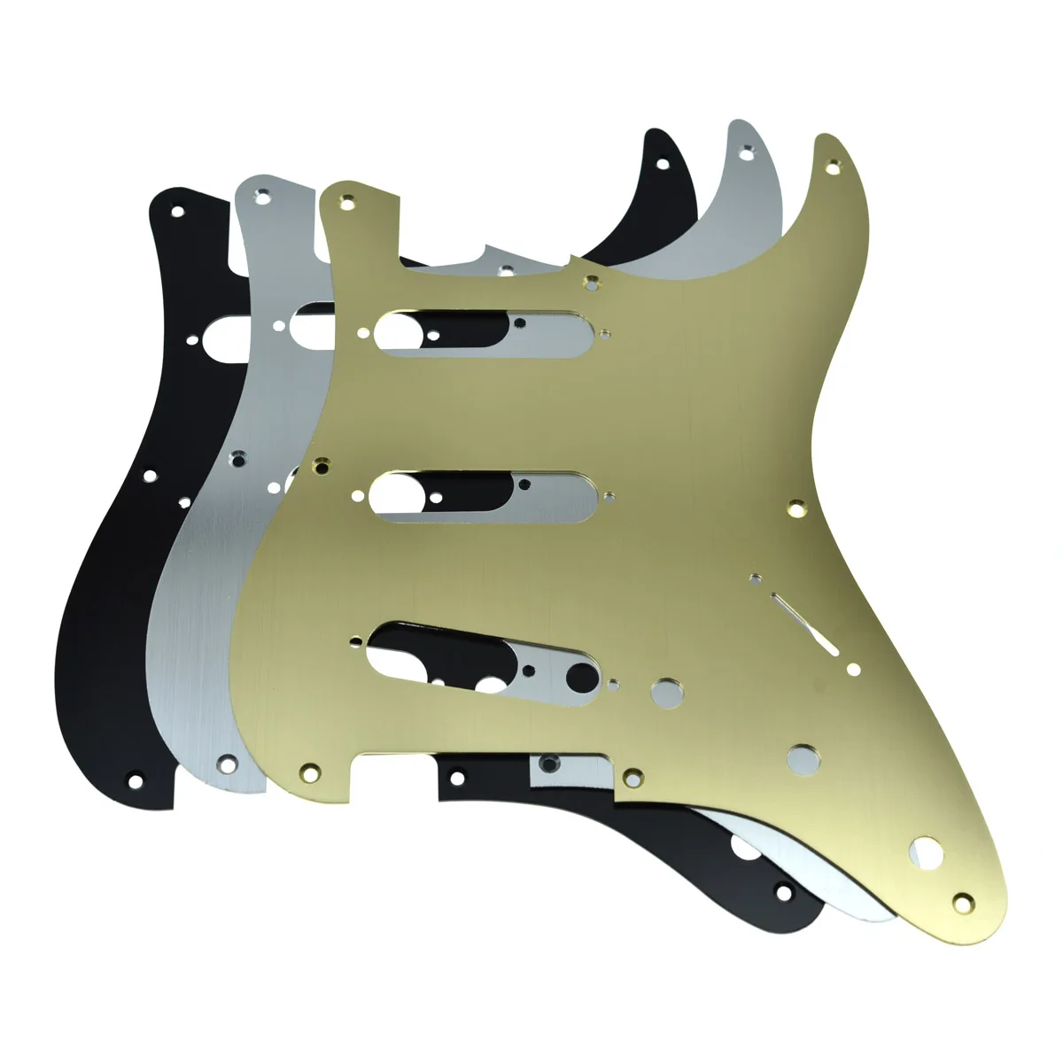 KAISH 8 Hole Metal Aluminum Anodized Vintage Style ST Strat SSS Guitar Pickguard Fits American Fender Strat