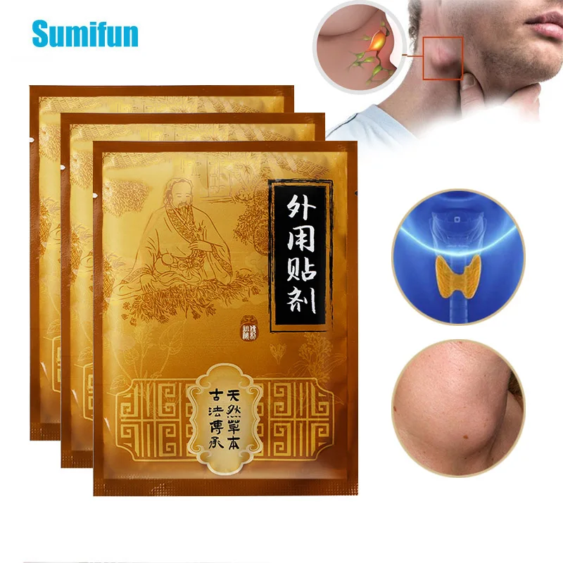 6Pcs/bag Thyroid Gland Lymph Nodes Patch Breast Lymphatic Drainage Plaster Effective Anti-Swelling Neck Lymphatic Detox Patch