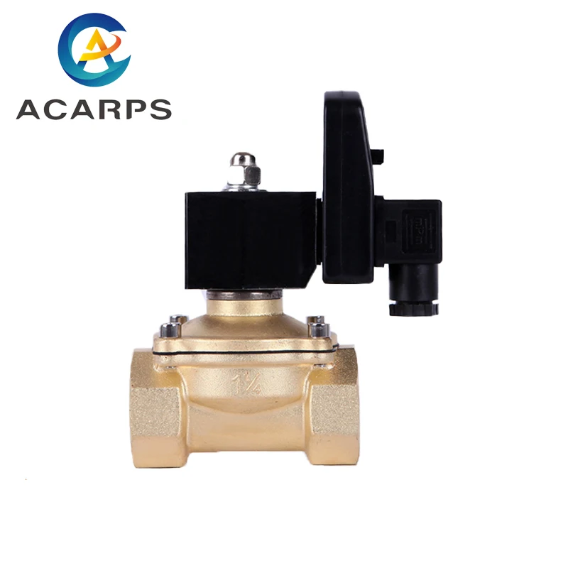 Water Air Solenoid Valve with Timer  220v 110v 24v Normally Closed 3/8 1/2 3/4 1-1/4 1.5 2 Brass Electric Valve