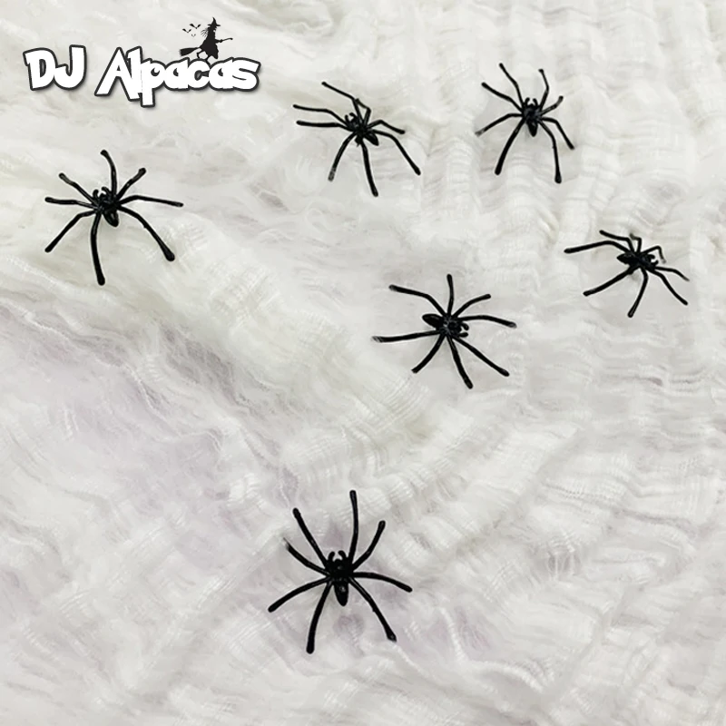 Horror Black Spider Haunted Spider Web Bar fiesta de disfraces accesorios de decoración suministros de simulación Tricky Toy decoración de Halloween