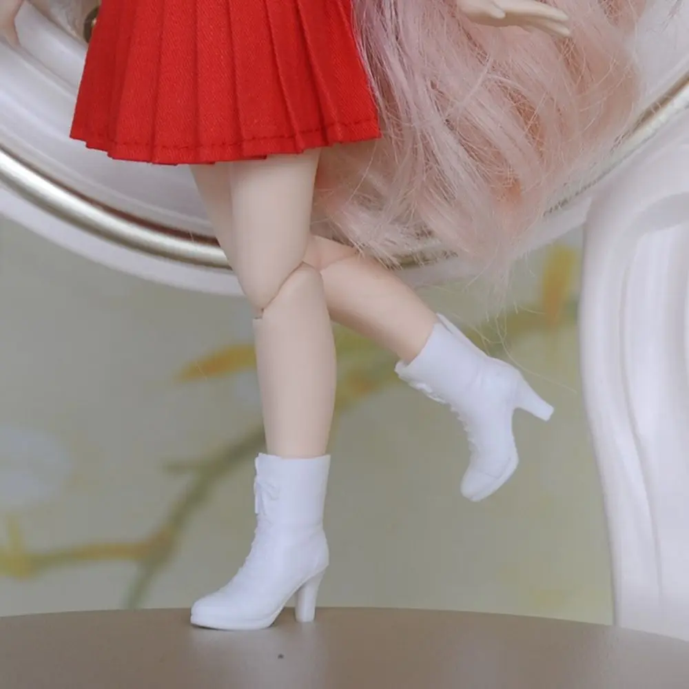Plastic Female Foot Length 2cm 1/3 1/6Doll Shoes Hero Dolls Boot Long Knees Boots Accessories