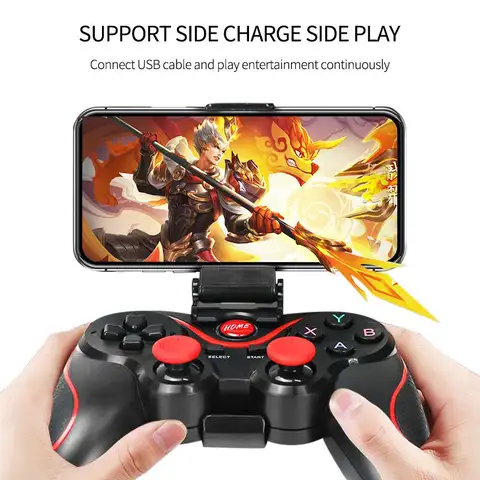 Wireless Gamepad For Android Phone/PC/PS3/TV Box Joystick Joypad Game Controller Gaming Joystick For Xiaomi SmartPhone Holder