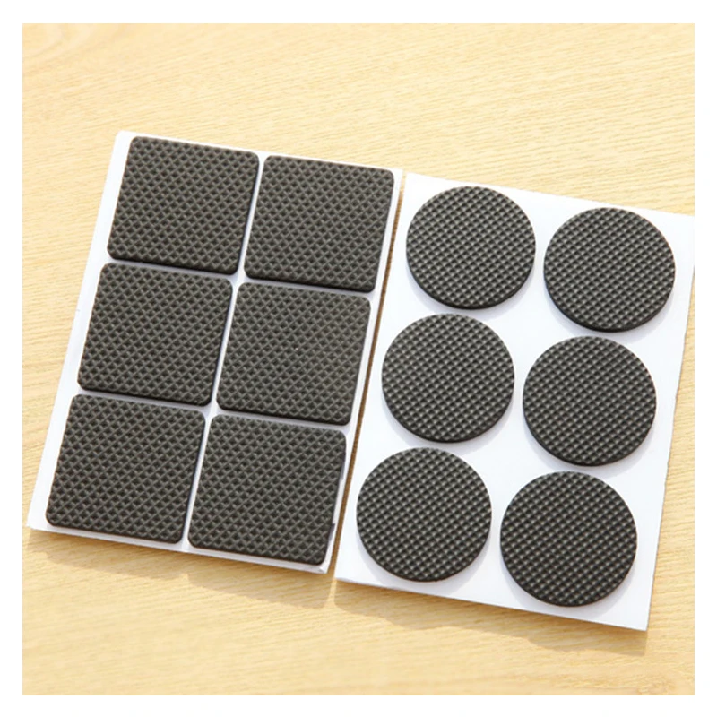 48pcs Self Adhesive Furniture Leg Pad Anti Slip Stools Table Foot Cap Cover Anti Scratch Eva Felt Rug Chair Mat Floor Protector