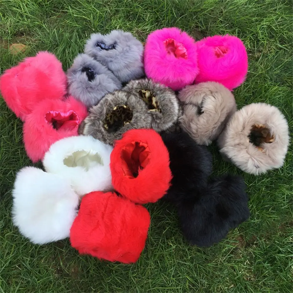 Faux Fur Wrist Cuffs Oversleeve Wrist for Wool Coat & Jackets Arm Warmer Furry Wristbands