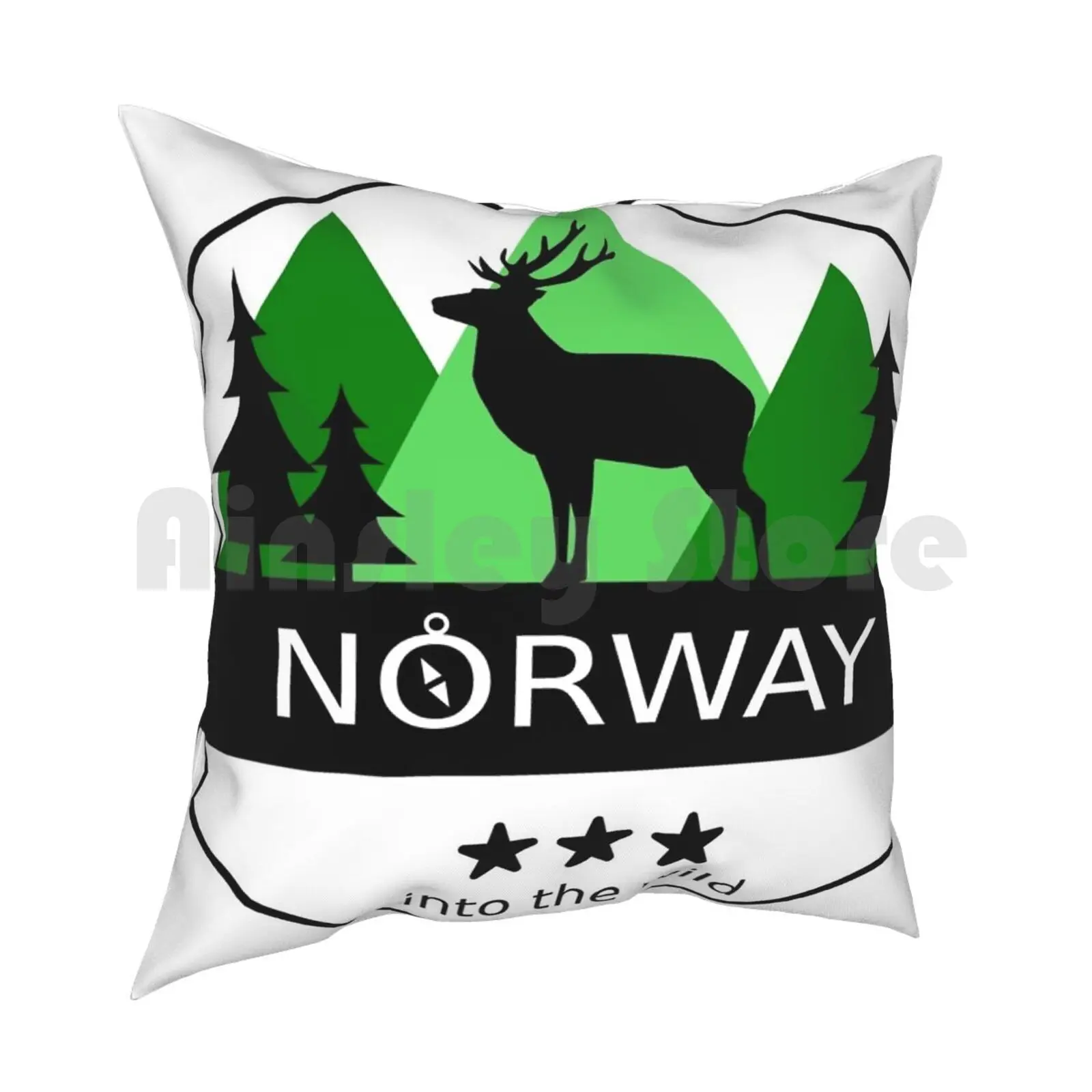 Norway Into The Wild Pillow Case Printed Home Soft DIY Pillow cover Wild Into The Wild Norway Norwegian Nature Fjords Fjord