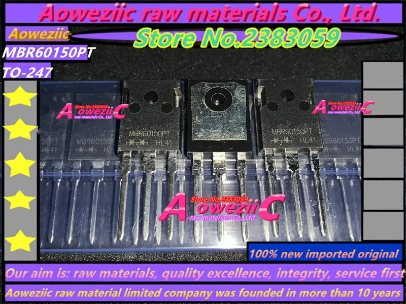 صمام ثنائي شوتكي جديد مستورد 2017 + 100% من Aoweziic أصلي MBR60150PT 60A 150 فولت MBR60200PT 60A 200 فولت TO-247