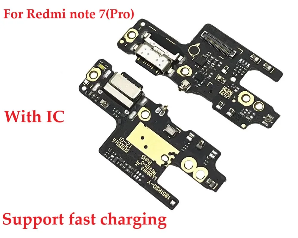 USB Charge Board for Xiaomi Redmi Note 7 Pro Dock Connector Flex Cable Replacement Spare Parts Charging Port With IC