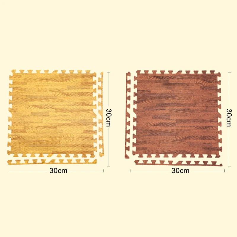 Simple Mat Foam Play Puzzle Mats Wood Grain Soft Nonslip DIY Toy Modern Floor Carpets Reduce Noise Living Room Crawling Play Mat