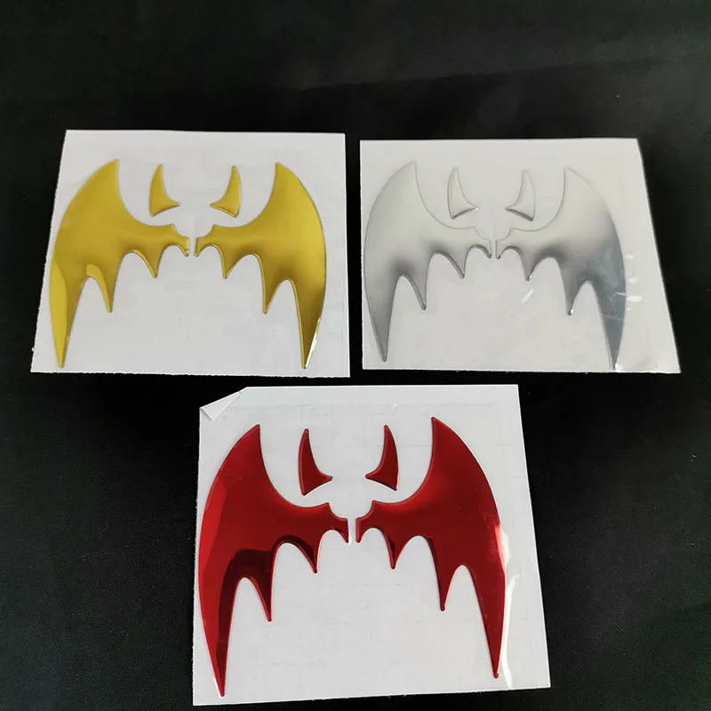 Cool Bat 3D Car Sticker Auto Styling Decoration Car Logo Sticker 3D Chromed PVC Badge Emblem Decal