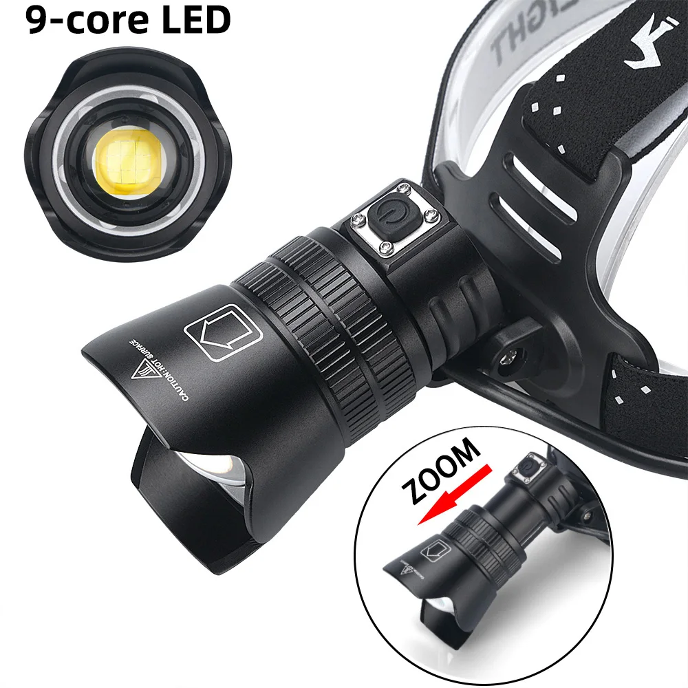 Imagem -04 - Nova Luz Forte Xhp199 Xhp160led Farol Usb Recarregável à Prova Drechargeable Água Zoom Pesca ao ar Livre de Alta Potência 18650 Luz