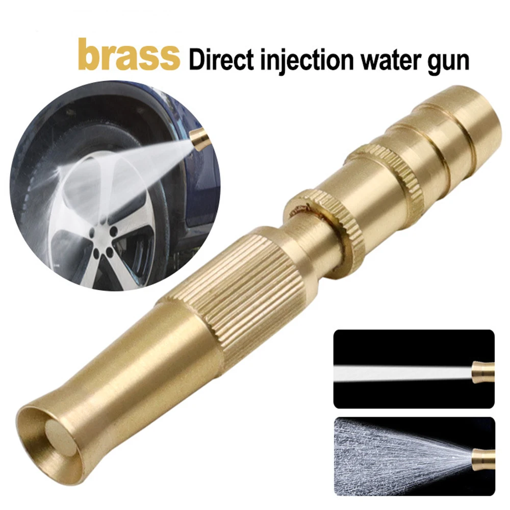 Gardening Irrigation Spray Gun Brass Misting Spray Nozzle Garden Hose Sprinkler System Car Wash Lawn Watering Brass Hose Nozzle