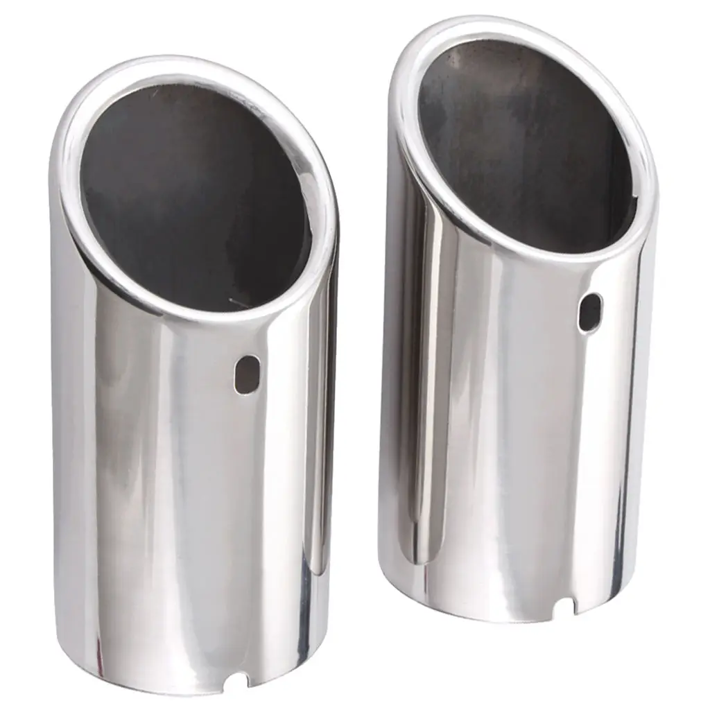 1 Pair Muffler Exhaust Tail Pipes Tips for Audi Q3 for VW Jetta 6 MK6 2.0TDI 2.5 2011-2014