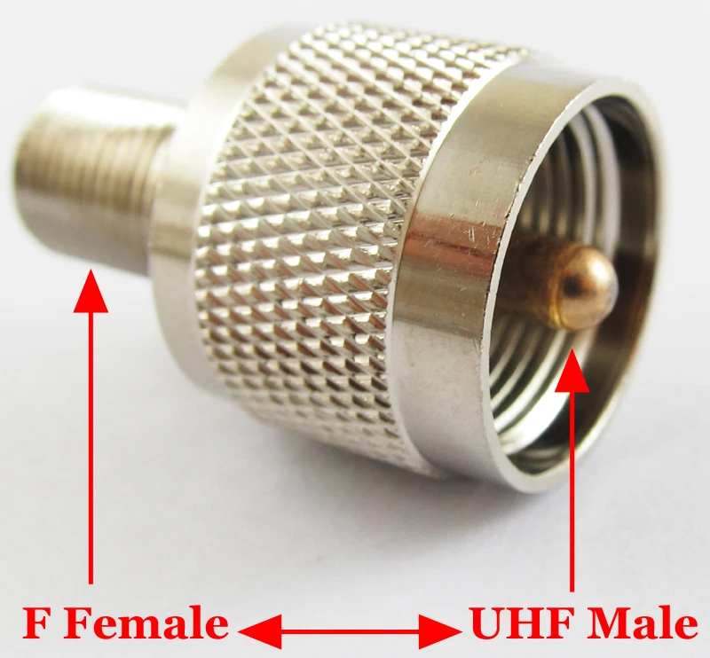 1pc UHF PL-259 Male to F-Type F Female Jack Straight RF Adapter Connector Brass