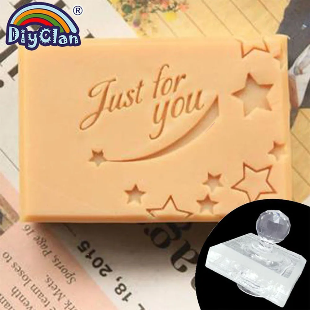 FOR YOU Serie Soap Stamp DIY Handmade Crafts Love Valentine\'s Day Wedding Decoration Soap Tools Transparent Resin Seal