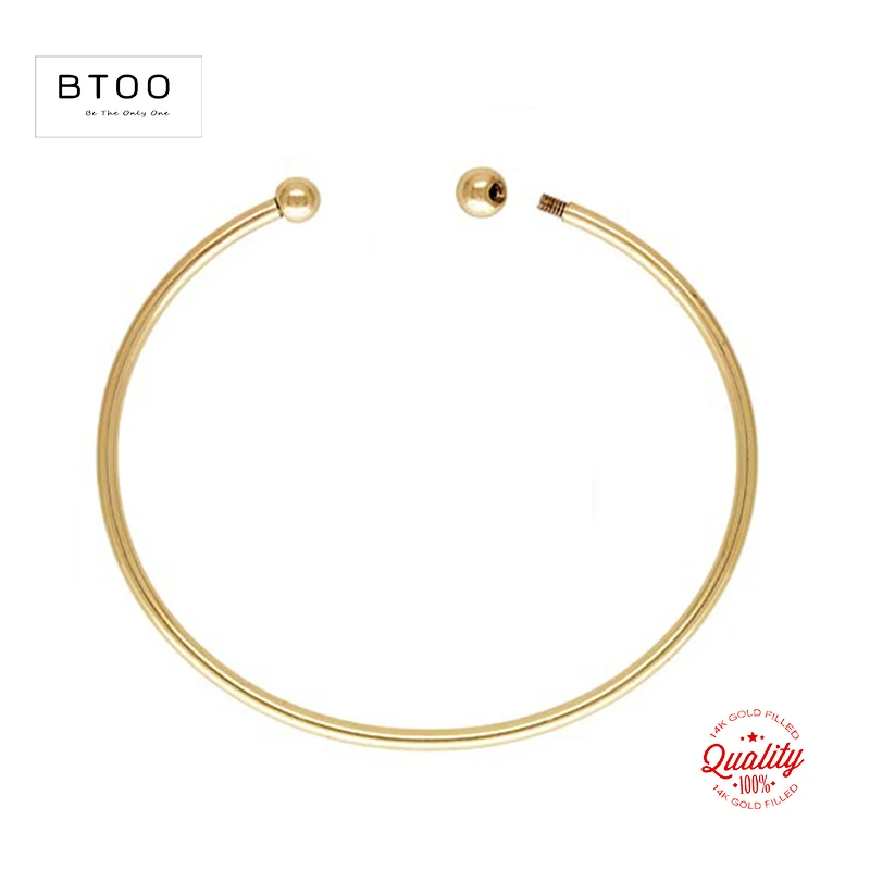 14K Goldfilled 7 Zoll Flex-Armreif 2,3mm mit Gewindekugeln Armband Handgemachter Schmuck Boho Charms Armbänder DIY Schmuckzubehör – Detail 8