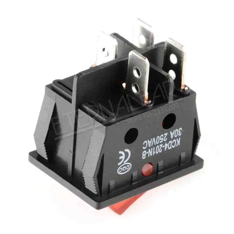 KCD4 Elektrische Schweißmaschine Schalter Schiff Typ Schalter Mit Rotem Licht 30A 250V AC Elektrische Ofen Elektrische Heizung Schalter 4PIN T8555 – Detail 14