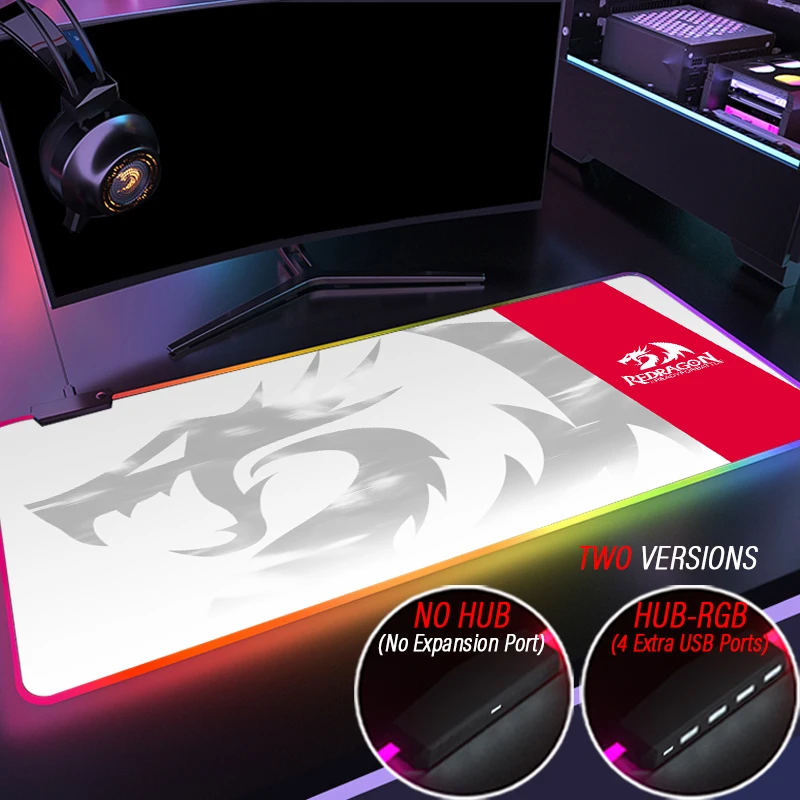 4 Port USB Evil Dragon HUB PC Accessories Mouse Pad Creative DIY Custom Evildragon RGB Backlit Carpet Kid Writing Glowing Mat