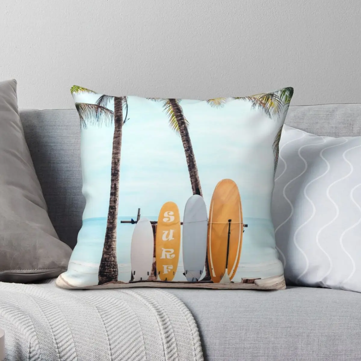 Choose Your Surfboard Square Pillowcase Polyester Linen Velvet Zip Decor Home Cushion Cover