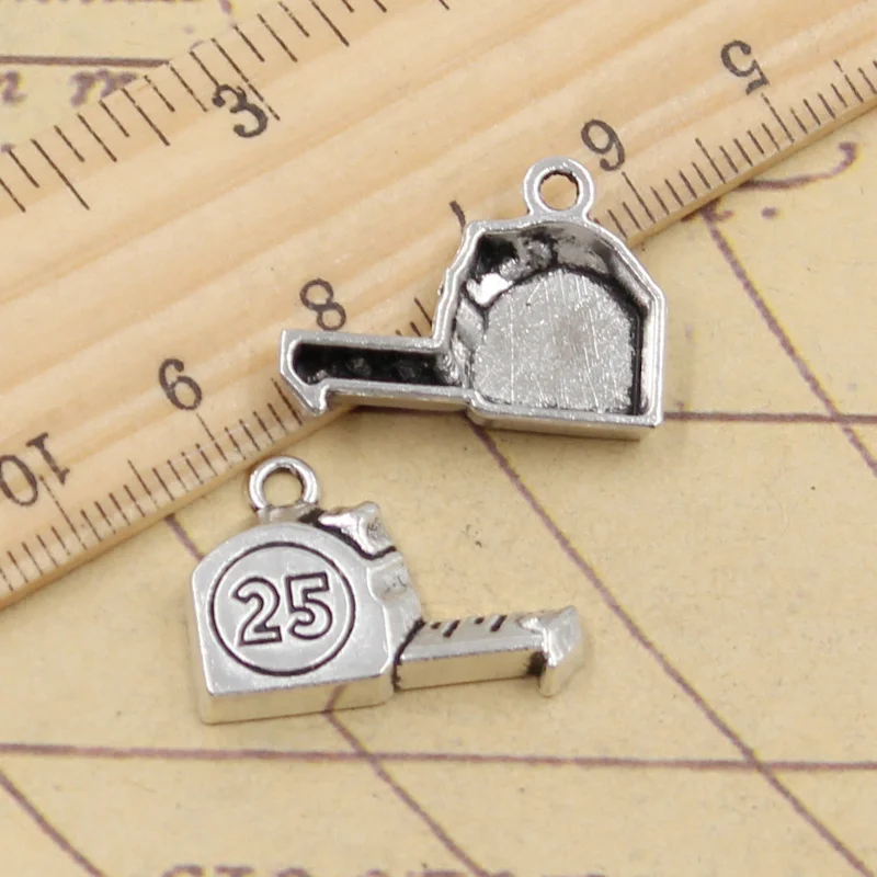 10pcs Charms Tools Tape Measure 17x23mm Tibetan Silver Color Pendants Antique Jewelry Making DIY Handmade Craft