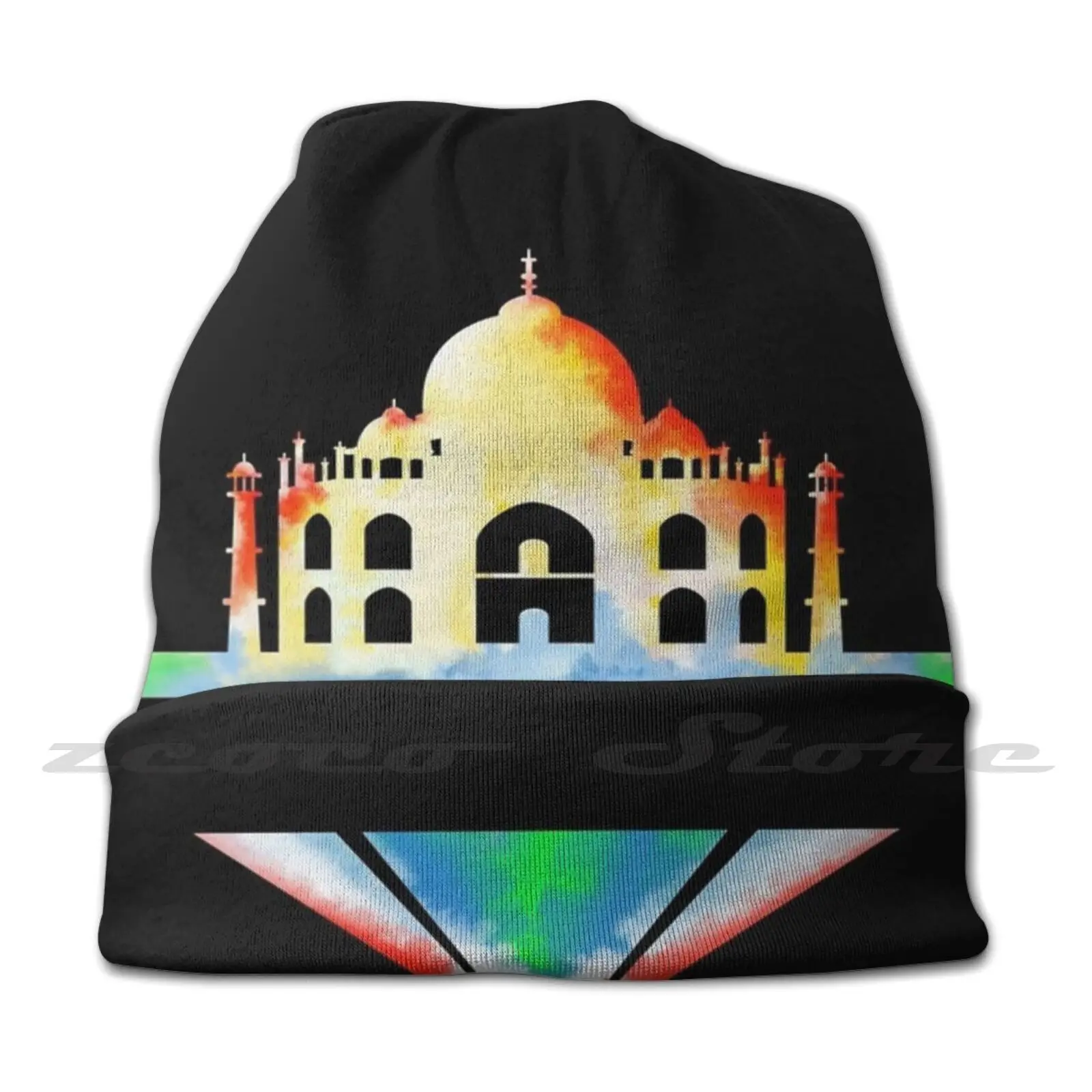 Taj Mahal Diy Pullover Cap Knit Hat Plus Size Keep Warm Elastic Soft Taj Mahal India Agra Mausoleum Tomb World Heritage Site