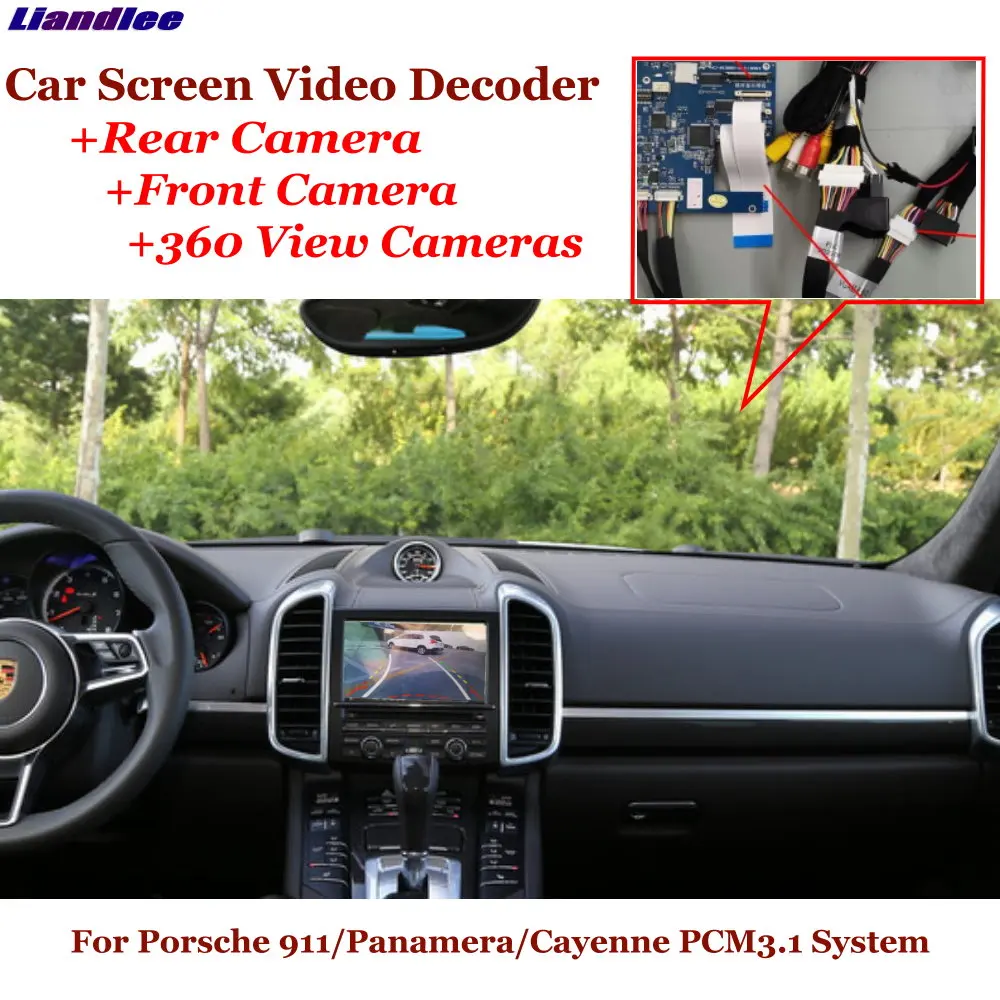 

For Porsche Macan/Panamera/Cayenne 2015-2022 Car HD Video Decoder Box Back View Reverse Image Canbus Rear Front DVR 360 Camera