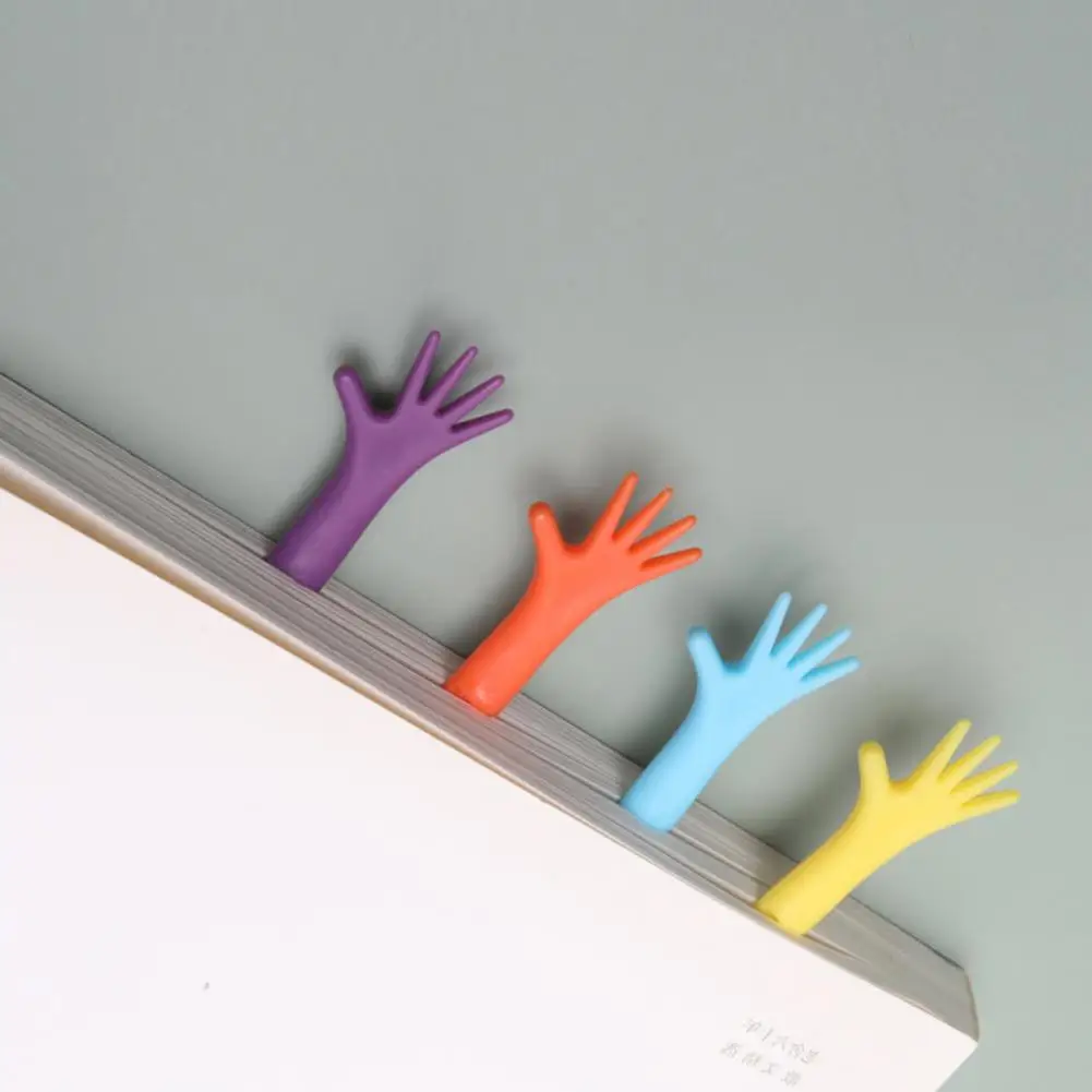 Fine Workmanship Plastic Mini Hands Shaped Bookmark Stationery Gift for Home