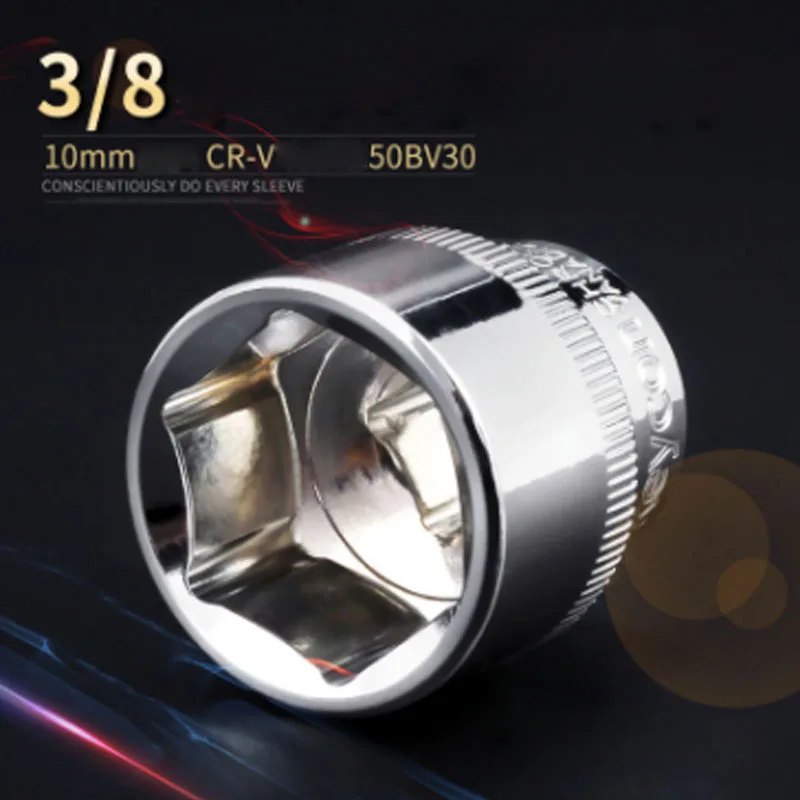 3/8 Inch Ổ 8-24Mm Cờ Lê Lục Giác Đầu CR-V 6 Điểm Răng Cờ Lê Bánh Răng Ổ Cắm Bộ Sửa Xe dụng Cụ Ổ Cắm Cho Đai Ốc Loại Bỏ Mới