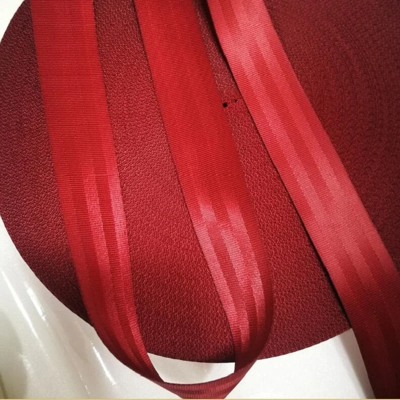 Deep Red 3M-30M Personalized Modification Car Seat Belt Webbing Universal Car Child Safety Belt Car Accessories