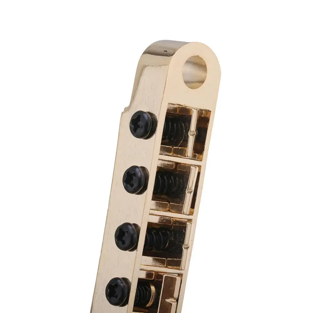Wilkinson 52mm(2-3/64 inch) String Spacing Wide Style Tune-o-matic Bridge for Gibson/Epiphone Les Paul Style Guitar, Gold