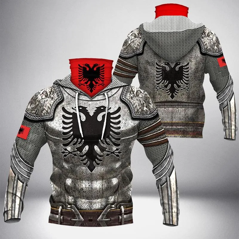 Sudadera con capucha de los caballeros templarios para hombre y mujer, suéter con estampado 3D, estilo Harajuku, informal, cálido, envío directo 07