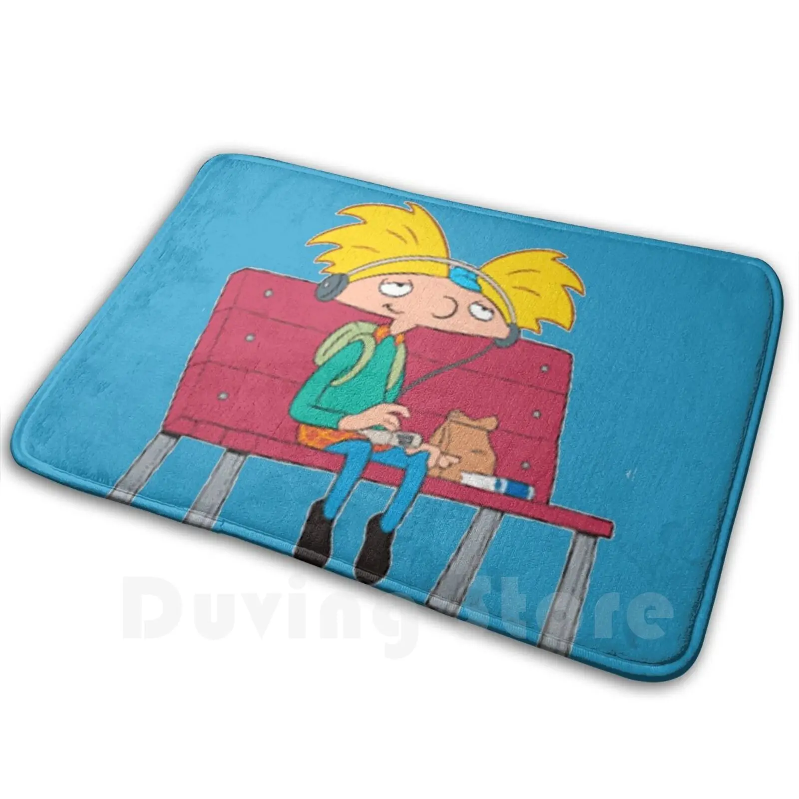 Alfombra Arnold-Hey, cojín suave antideslizante, dibujos animados Vintage de Arnold Gerald Helga Sunset Arms Phil Gertrude