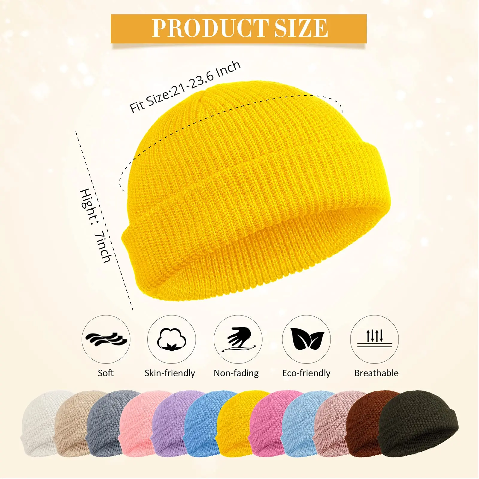 2022 New Trawler Beanie Hats Knit Cuff Beanie Roll-Up Edge Skull Cap Fisherman Beanie for Men Women Bonnet Winter Warm