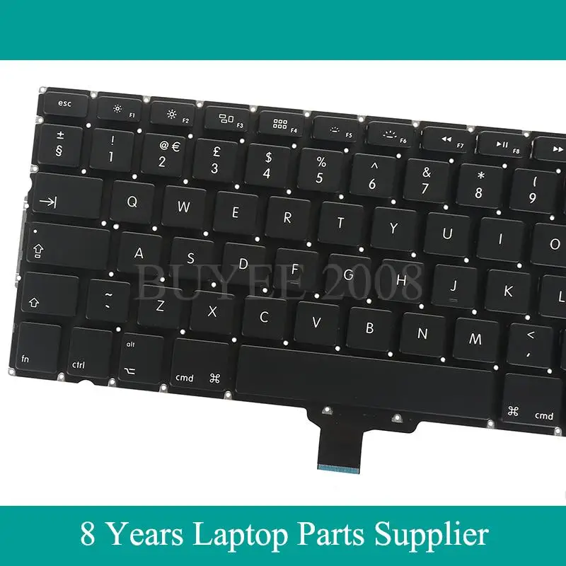 A1278 UK Keyboard Replacement For Macbook Pro English A1278 Keyboard Backlight Back Light 2009 2010 2011 2012 Year