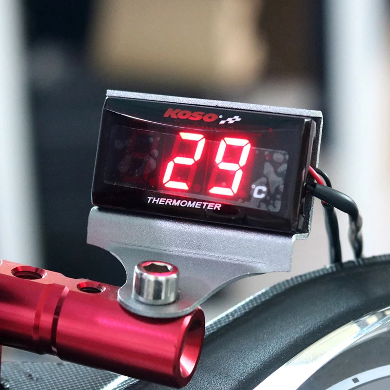 Round Motorcycle Temperature Meter Motorcycle Water Temperature Digital Hygrometer Thermometer Sensor Meter Sensor Adapter