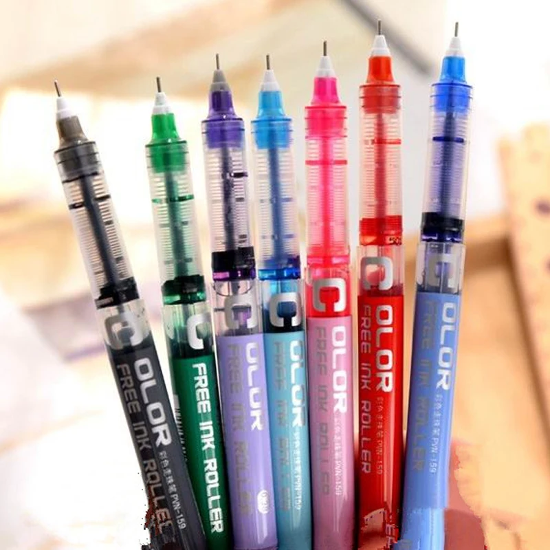 Luxury High Quality Needle Type Gel Pens Straight Liquid Yype Color Pen Water Stationery Office School Supplies Writing