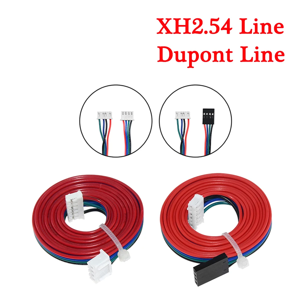 High quality 1pcs 1M DuPont line two-phase XH2.54 4pin to 6pin Terminal Motor Connector cables for 42 Stepper Motor HX2.54