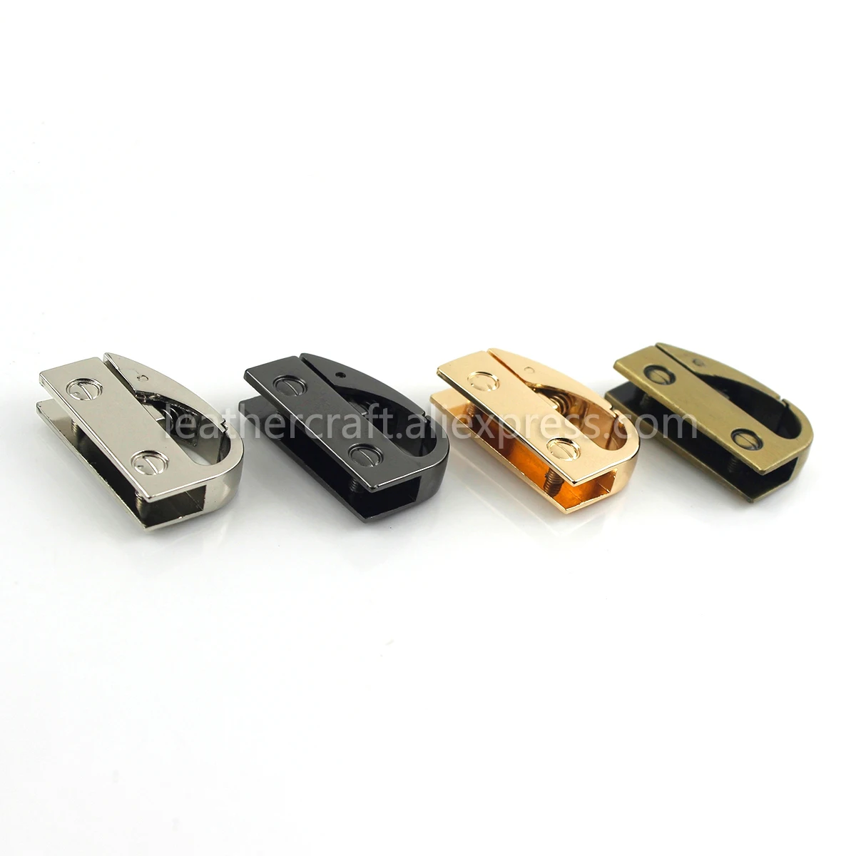 2 Stück Metall-Clips für Taschen, seitliche Verschlüsse, Haken zum Befestigen von Taschenböden, Gurtelemente, Verbindungselemente, Ankerclips, zum Reparieren von Handtaschenriemen, zum Basteln von Handtaschen. – Detail 3