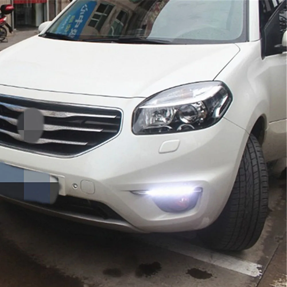 CSCSNL 2Pcs For Renault Koleos 2011 2012 2013 2014 Car LED DRL Driving Daytime Running Lights car styling fog lamp cover