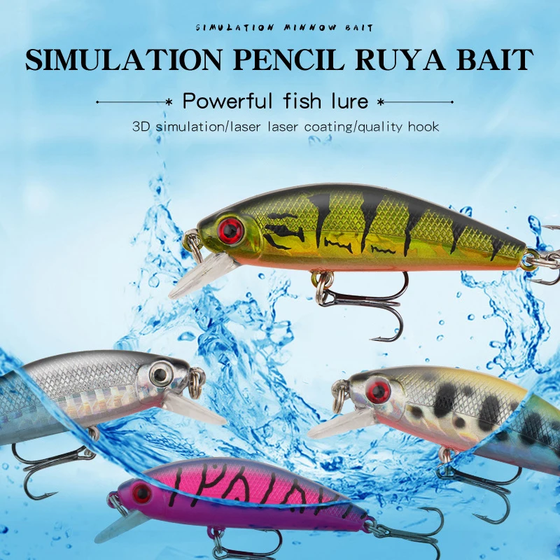 6.6cm 9.8gFishing Lures with 3D Eyes Simulation Fish Shape Lure With Quality Hooks Fishing Tools рыбалка Pesca рыболовные товары