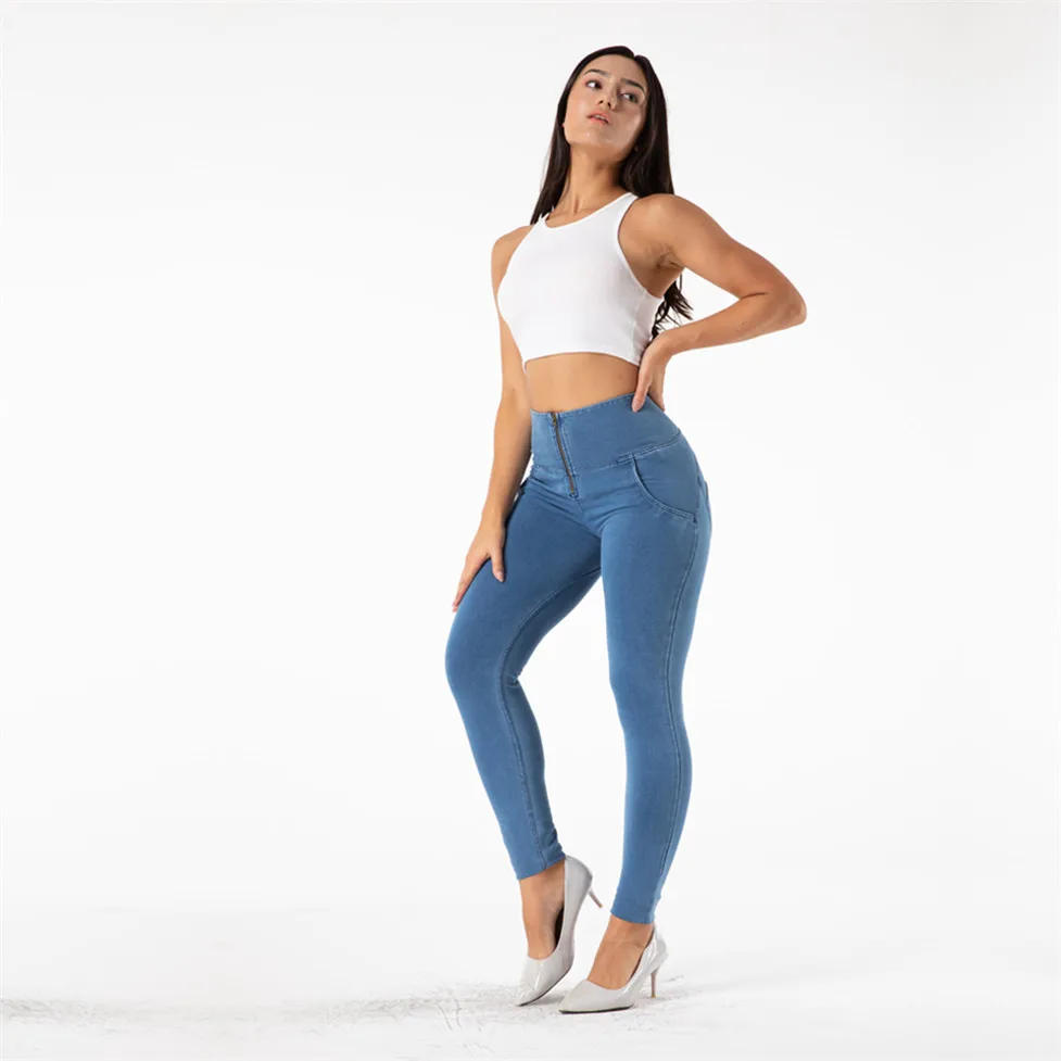 Shascullfites-pantalones vaqueros elásticos para mujer, Jeans de cintura alta para Fitness, Jeggings para mujer