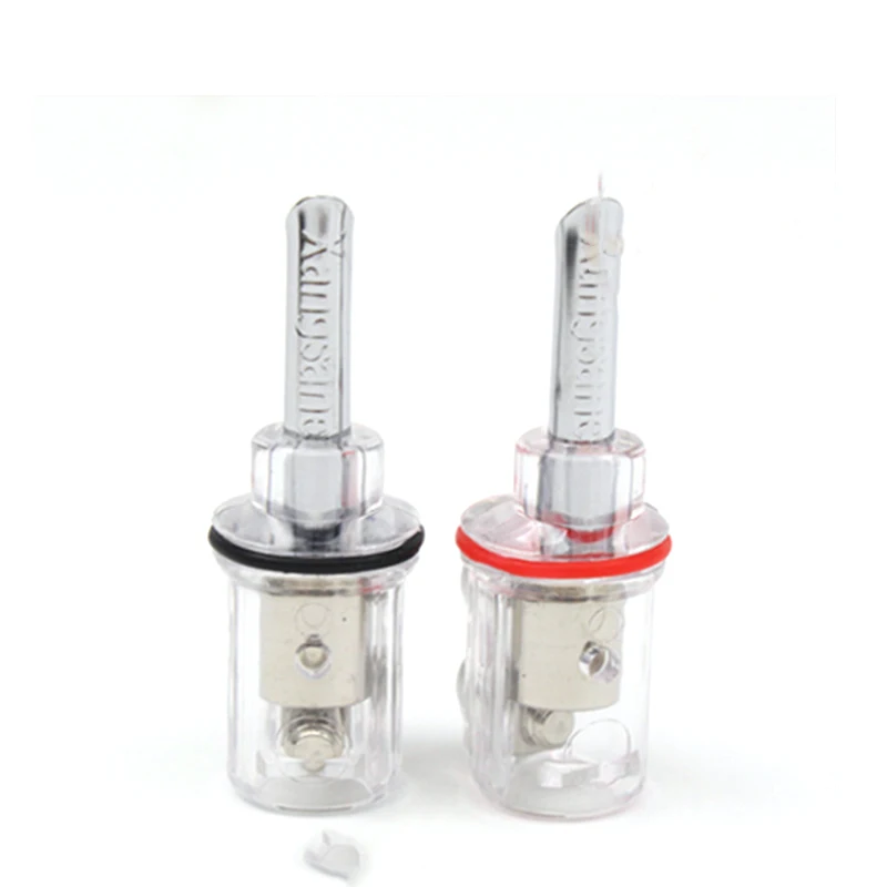 Hi-end audio Rhodium plated BFA banana Transparent Cover Audio Banana Plug 1Set 4mm for speaker cable without Box