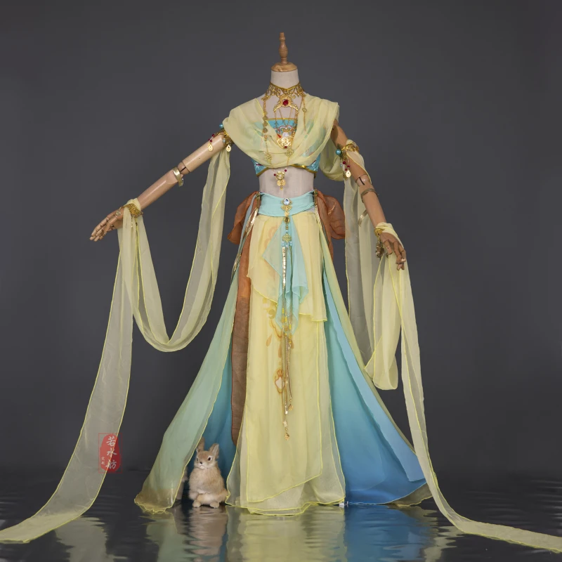 Dance dress cosplay big swing skirt show chiffon elegant chiffon flying sleeves Chinese phoenix fairy dance costume