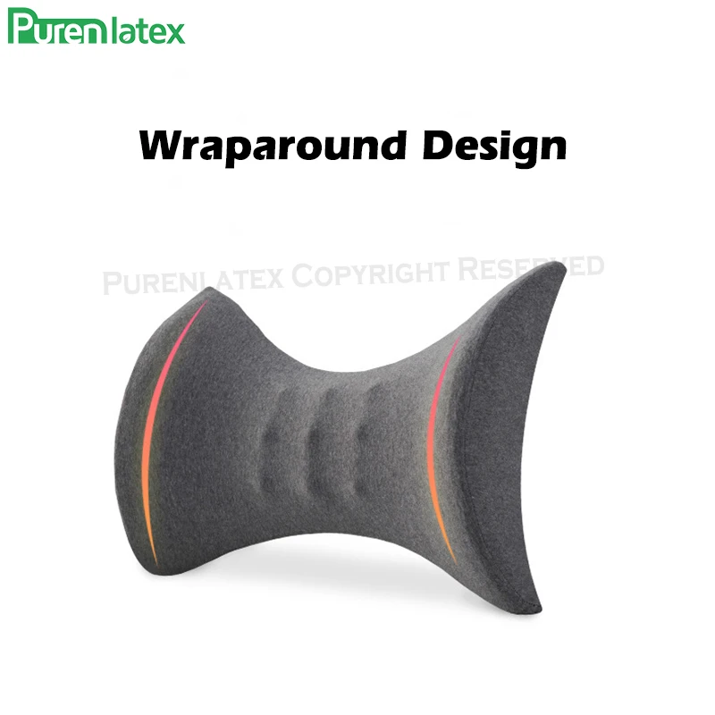 PurenLatex Memory Foam Orthopedic Bedding Pillows Waist Back Support Cushion Slow Rebound Pressure Pillow for Pregnant Women