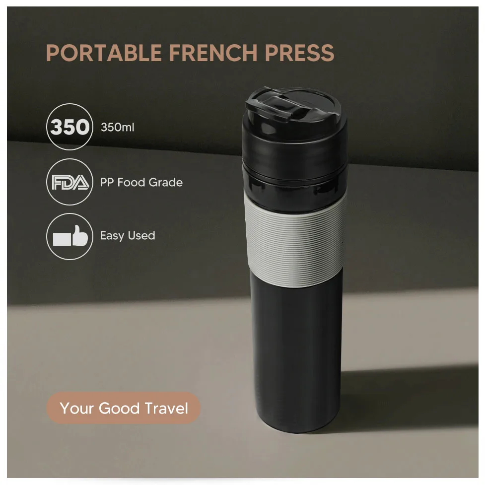 ICafilasOriginal Portable French Press Coffee Maker Insulated Travel Mug Premium Group Will Be Better