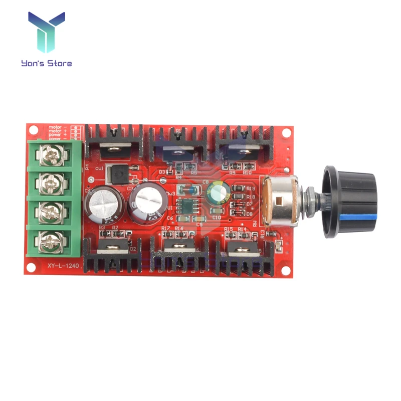 DC 12V 24V 2000W 40A DC Motor Speed Controller 9-50V PWM HHO RC Fan Speed Regulator Adjustable Power Control Switch with Case