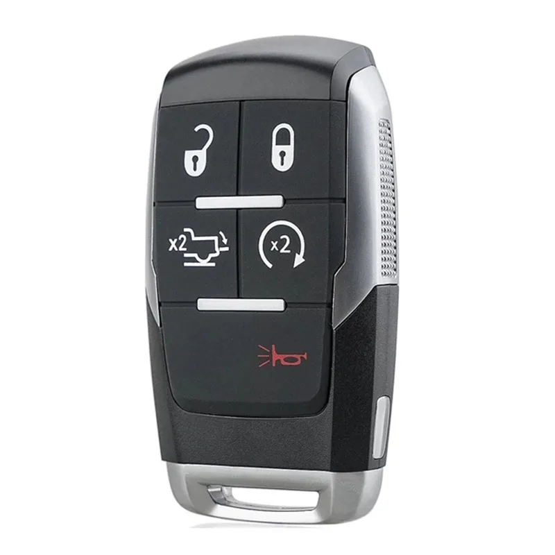 Keyecu Smart Remote Key Fob 5 Buttons 433MHz 4A Chip for Ram 2500 3500 4500 5500 2019 2020 2021 FCC ID: GQ4-76T, P/N: 68374994