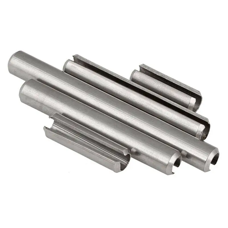 304 Stainless Steel Spring Pins M1.5-M12 Cylindrical Elastic Open Dowel Pins Roll Pin Slotted Split Tension Pins